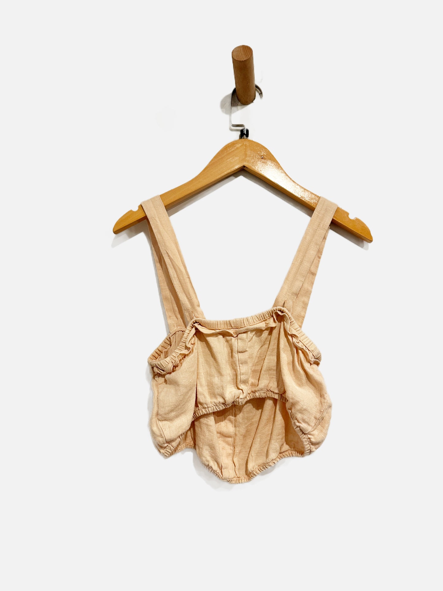 Reformation Tan Ruffle Crop Tank - 4