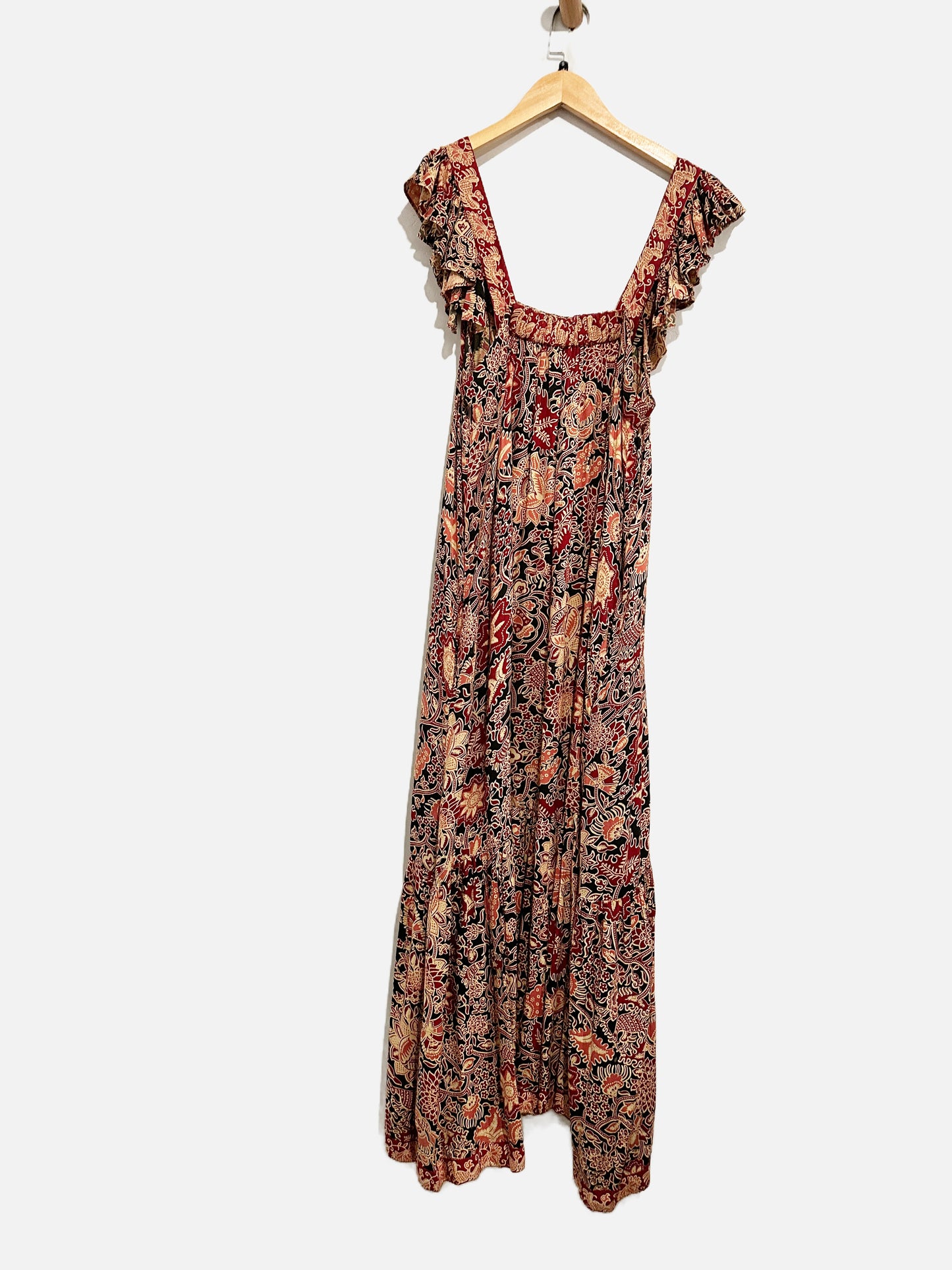 Love the Label Sam Jaipur Black and Red Floral Printed Maxi Dress -Small