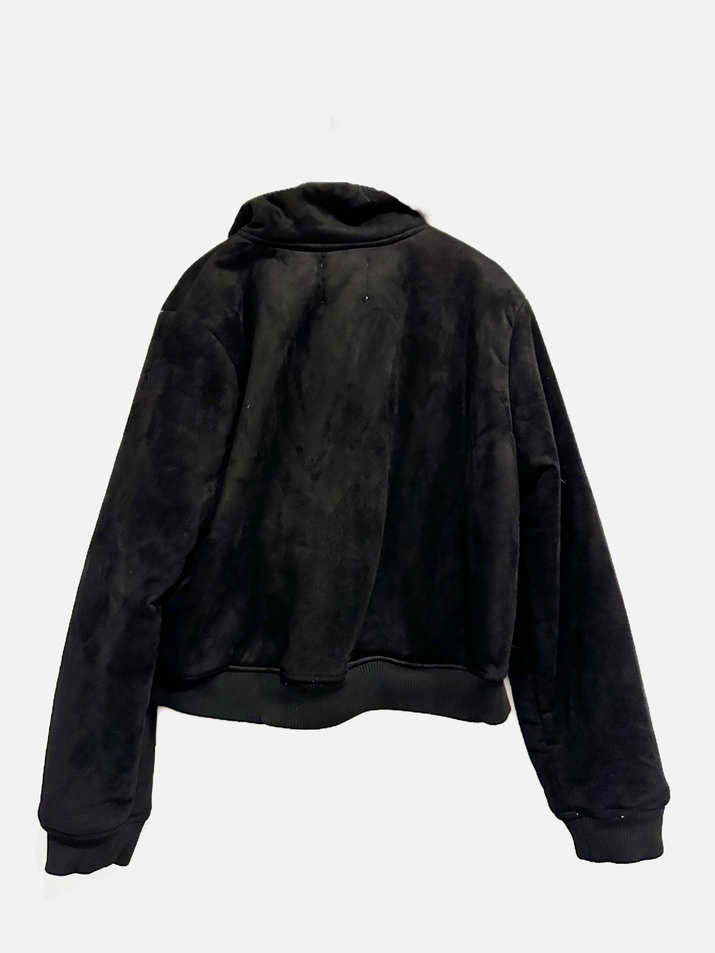 Active USA NWT Black Faux Suede Bomber - Large