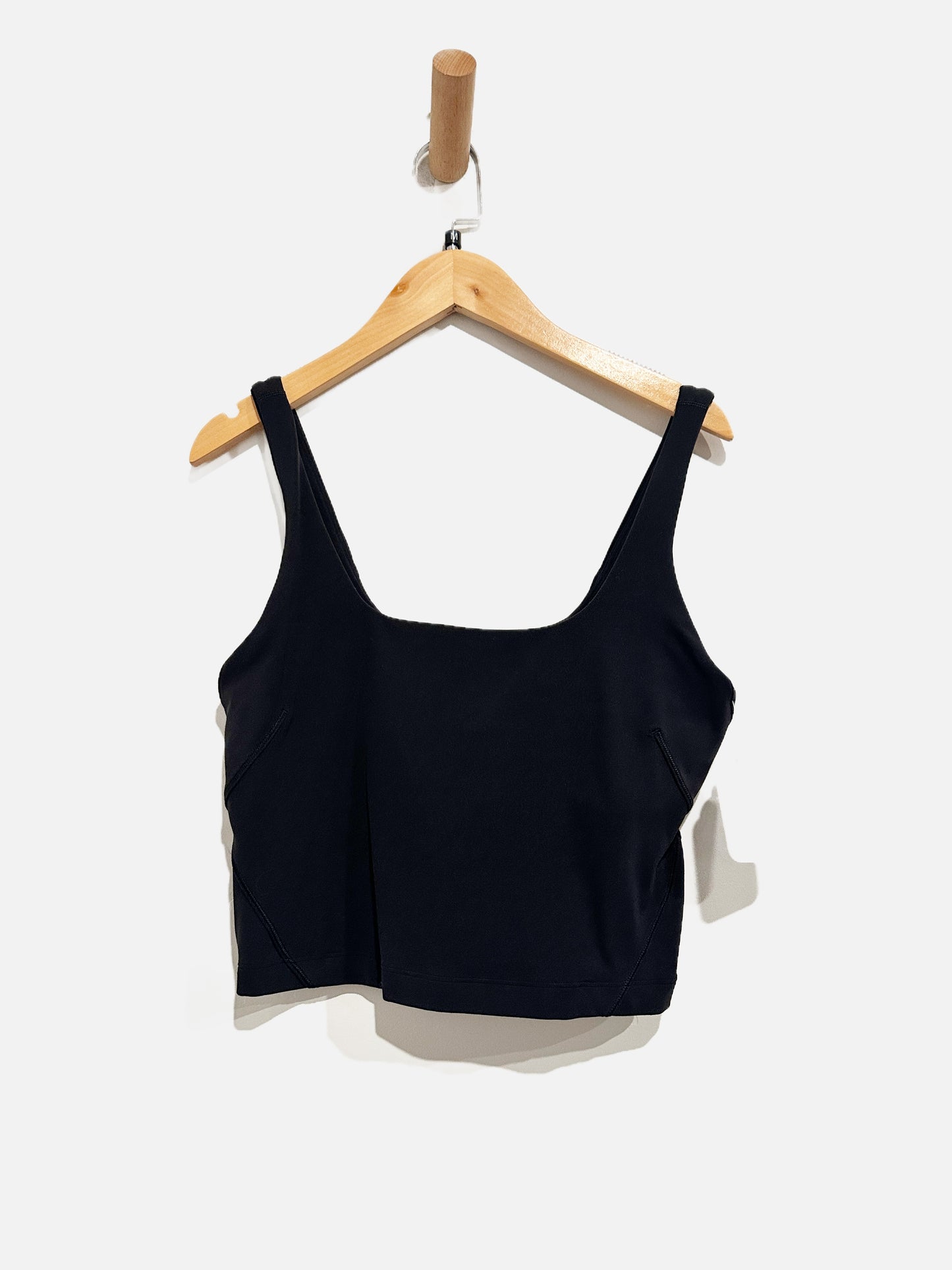 Lululemon Nulu Fold Tight Crop Yoga Tank Top in Black- 8