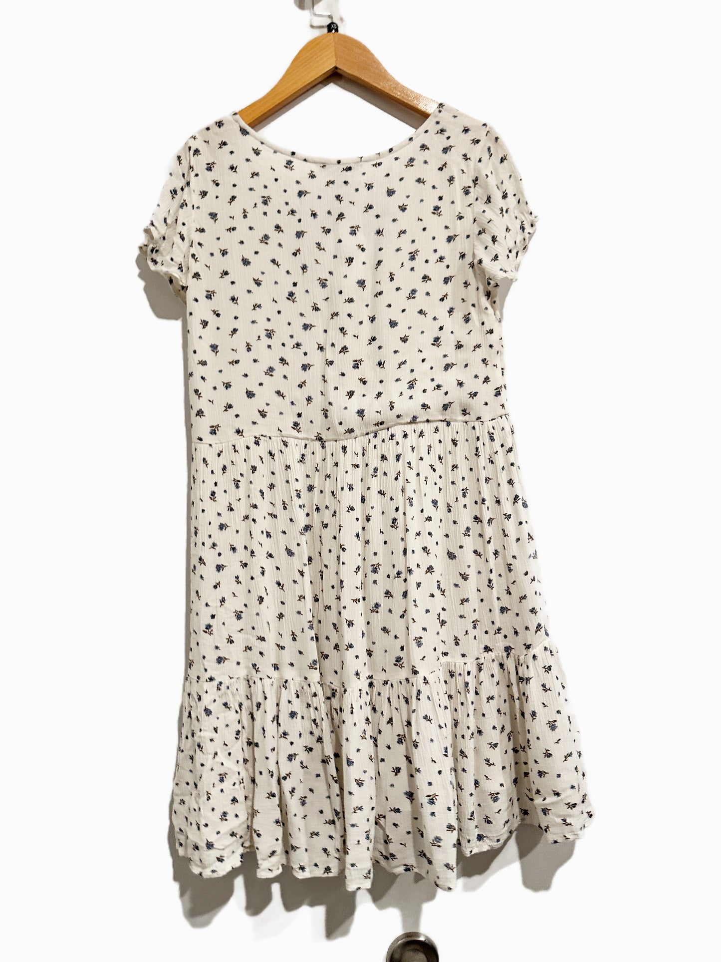 American Eagle White w/Blue Flowers Mini Dress - XS
