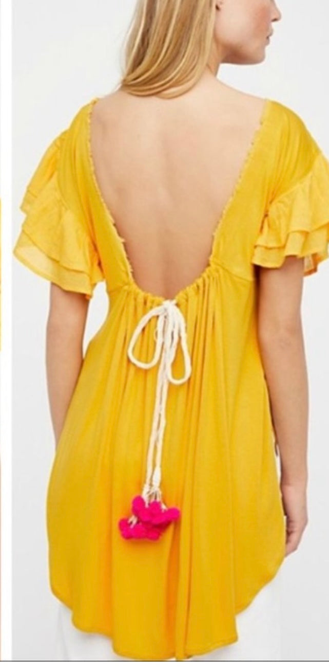 Free People Fiesta Embroidered Tunic - Medium