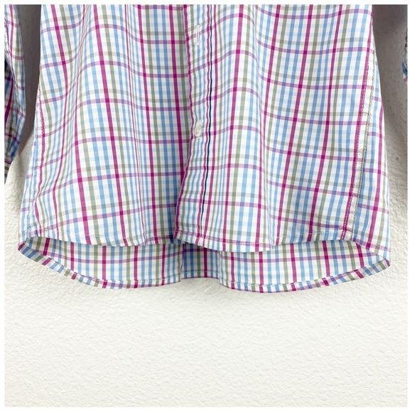 Oscar De La Renta Multi Color Plaid Button Down - 6Y