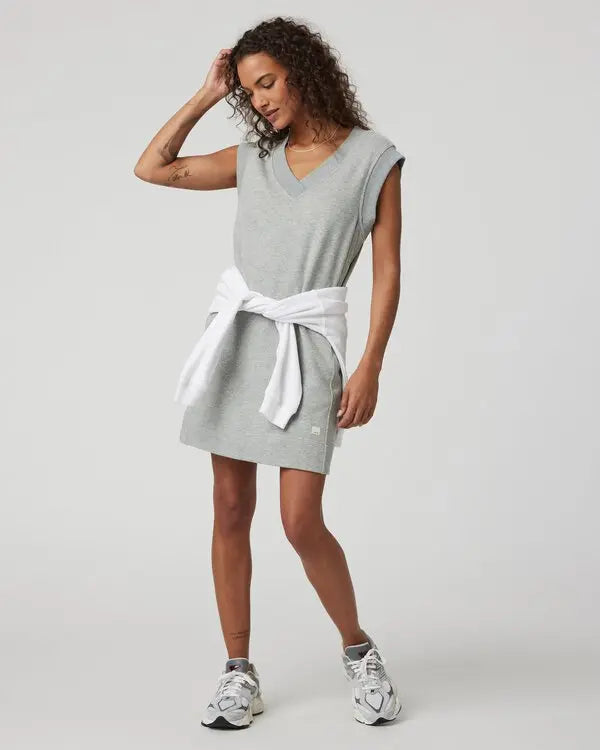 Vuori Sedona Vest Dress in Light Heather Grey - Medium