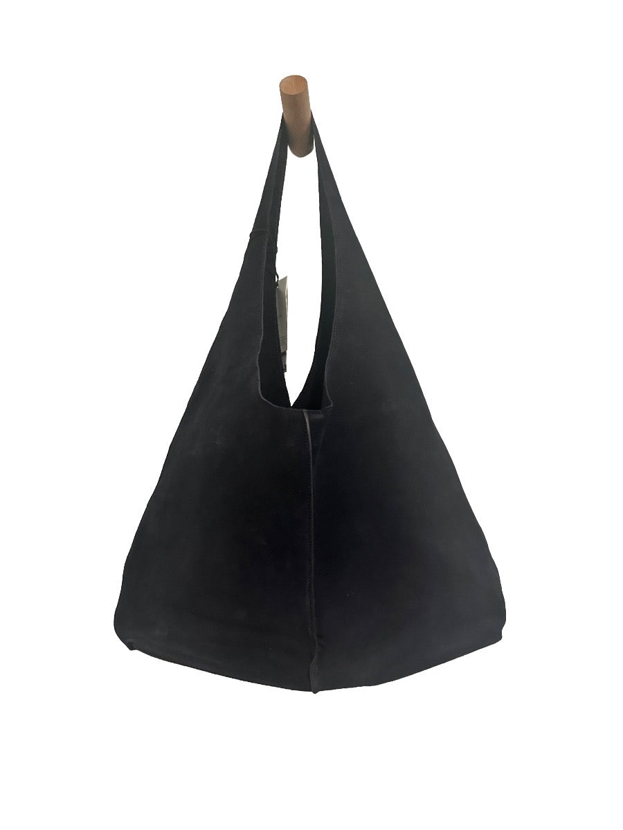 NWT MNG Suede Shopper Bag in Dark Navy