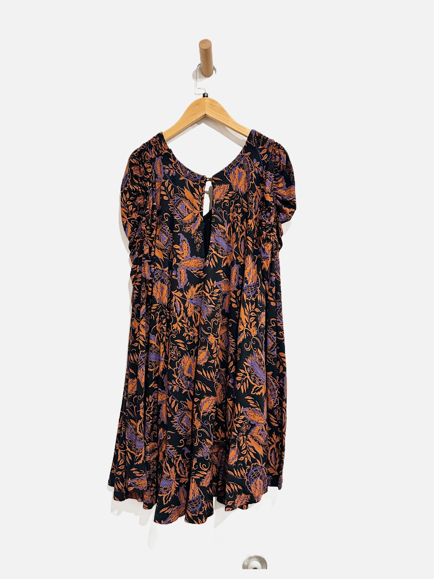 Free People Black and Brown Hello Lover Tunic - XS