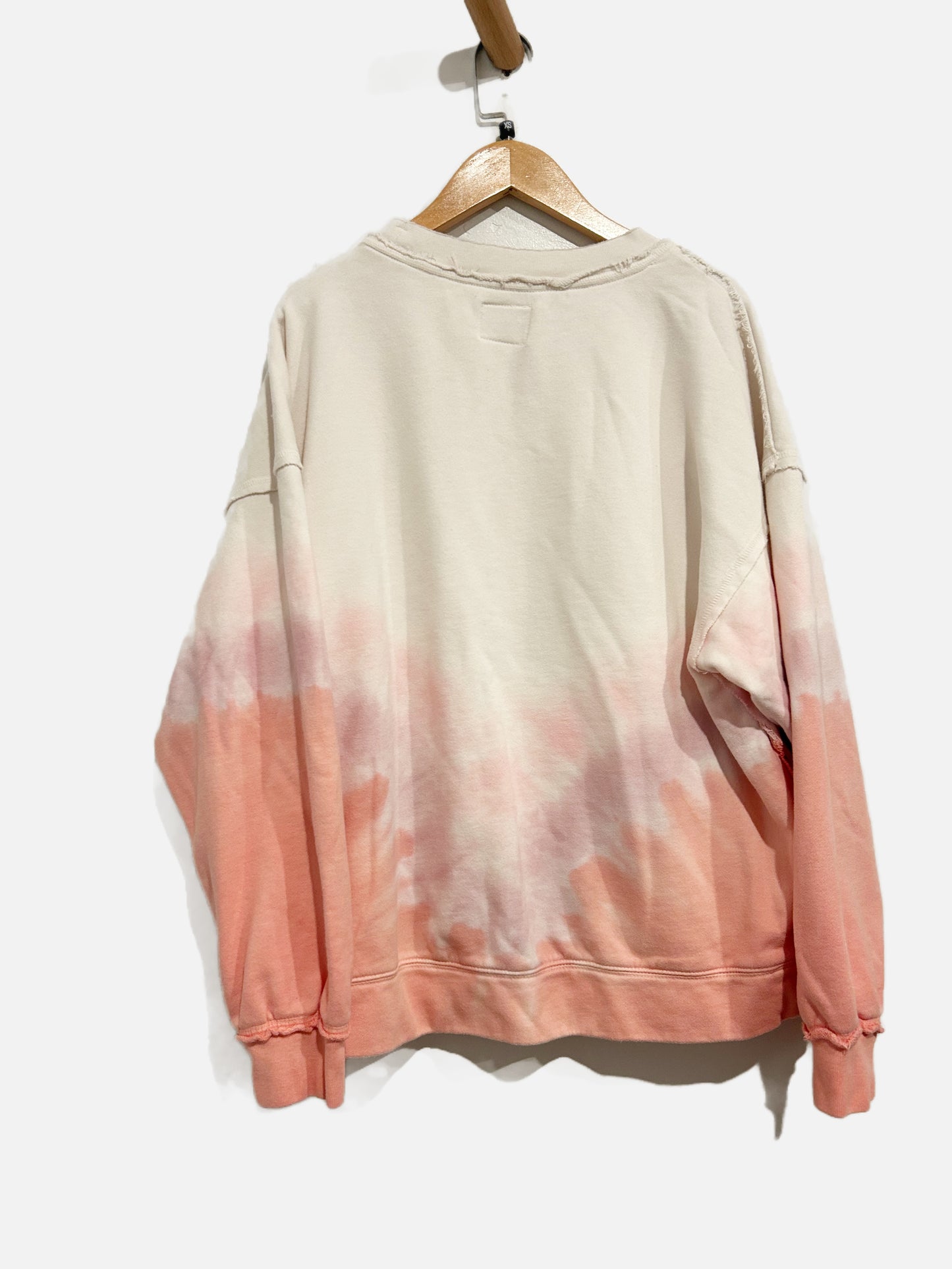 Free People Movement Metti Ombre White/Pink Tie Dye Pullover - XS