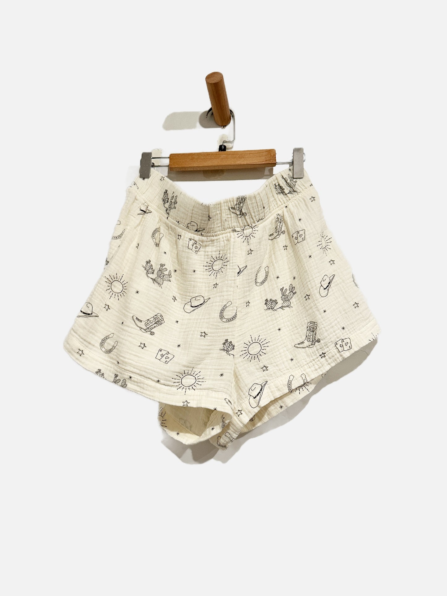 American Eagle White Western PJ Set-Small