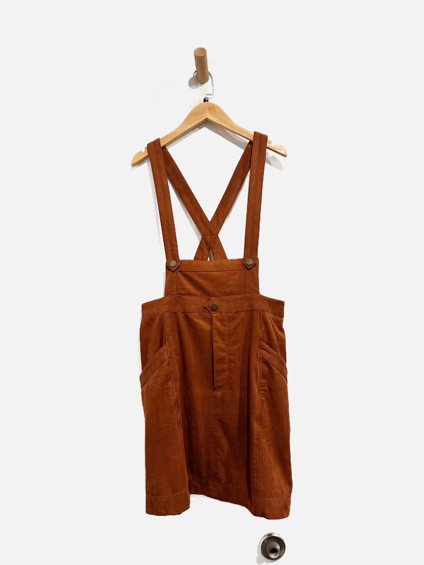 Anthropologie Brown Faux Suede Jumper - 10