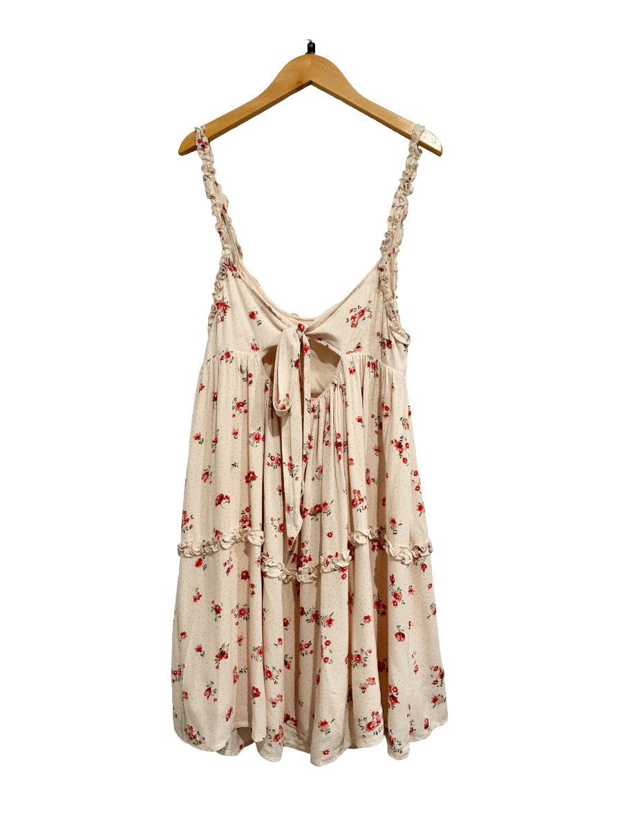 Dress Forum Cream Floral Mini Dress - Medium