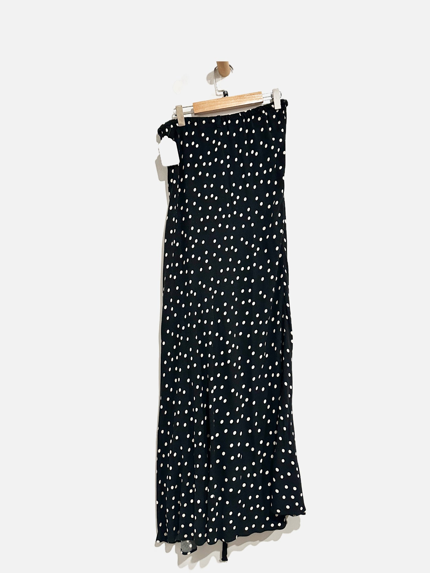 Free People That’s a Wrap Black & White Polka Dot Midi Skirt - Small