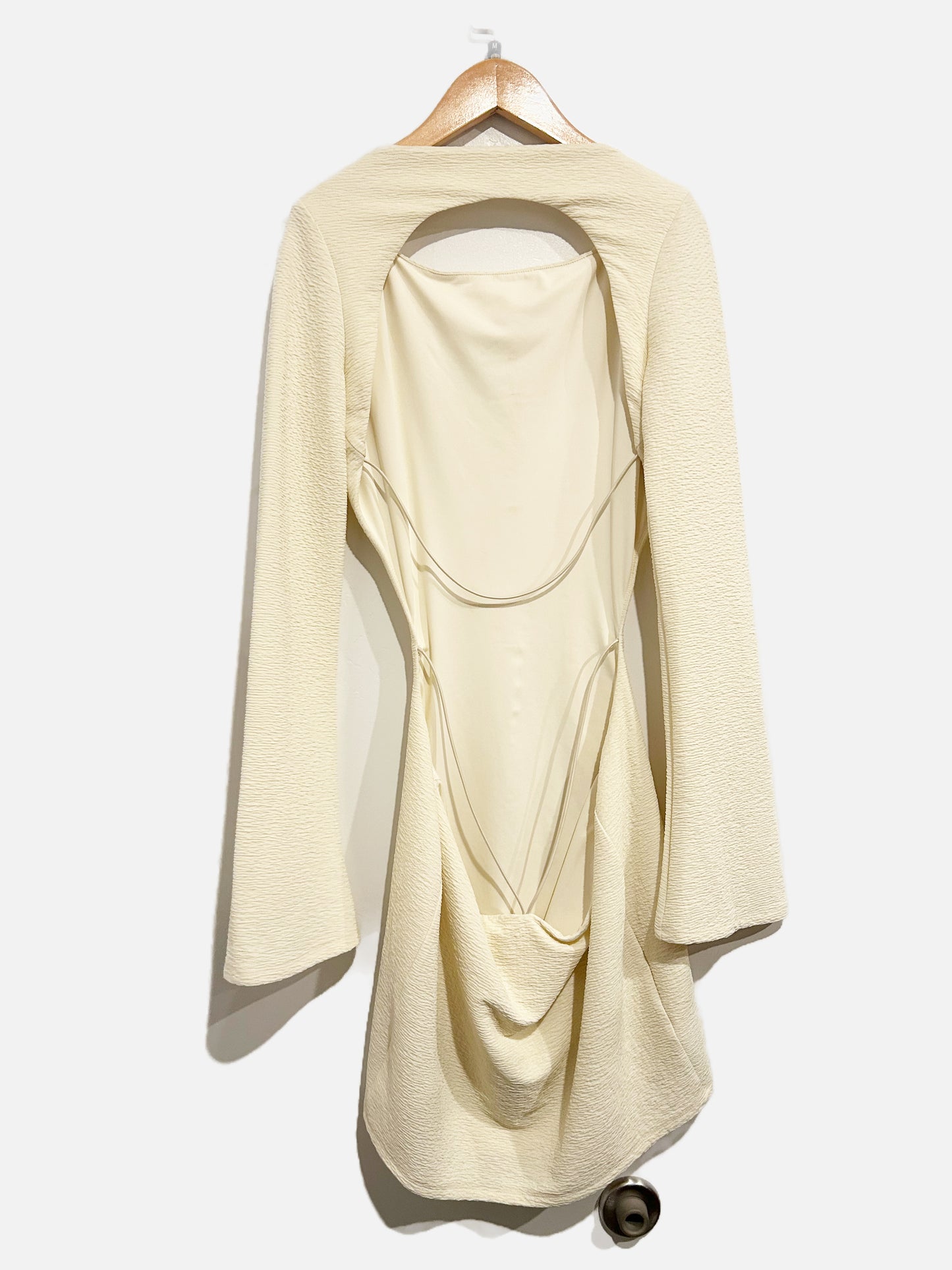 Camila Coelho Elena Cream Backless Mini Dress - Medium