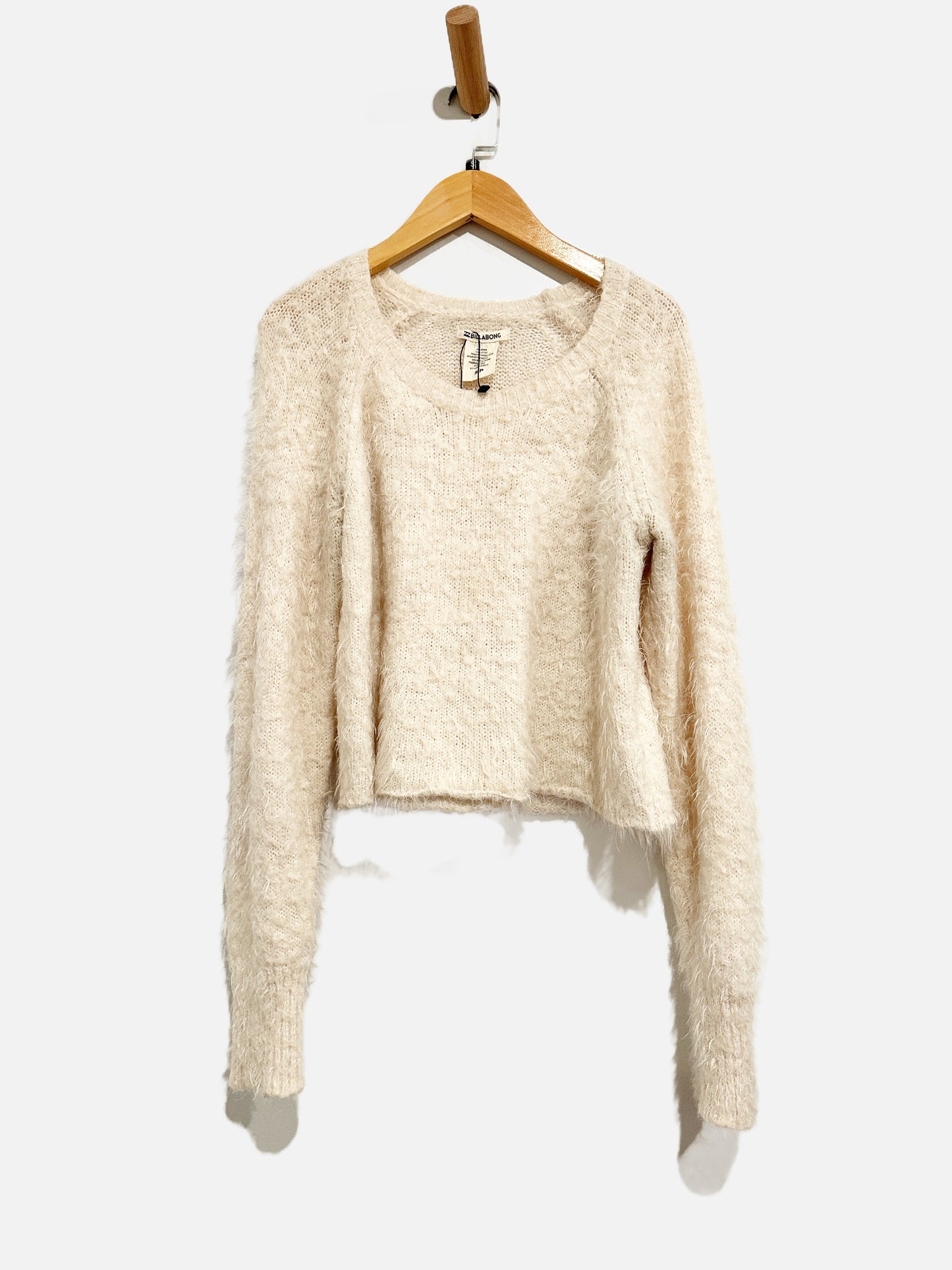 Billabong White Eyelash Sweater - Small