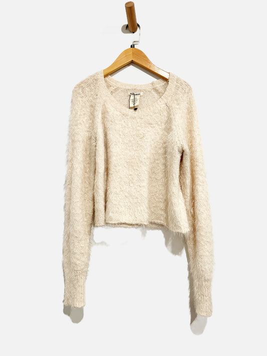 Billabong White Eyelash Sweater - Small