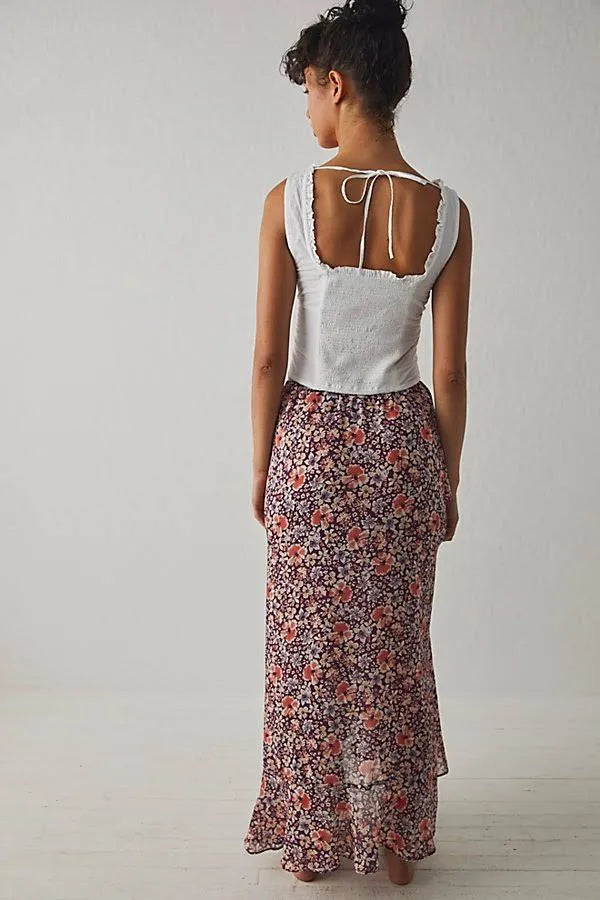 Intimately Free People Pink & Purple Floral Slip Skirt - XS