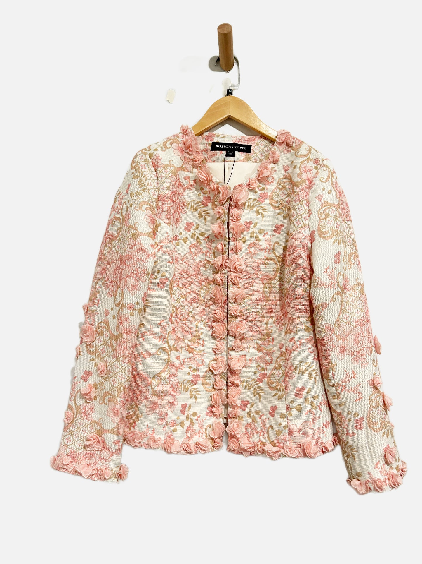 Boston Proper Pink Floral Blazer - 10