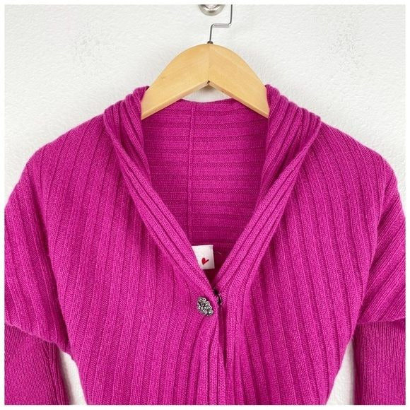 Lanvin Petite Pink Shrug Cashmere/Wool Cardigan Size 4