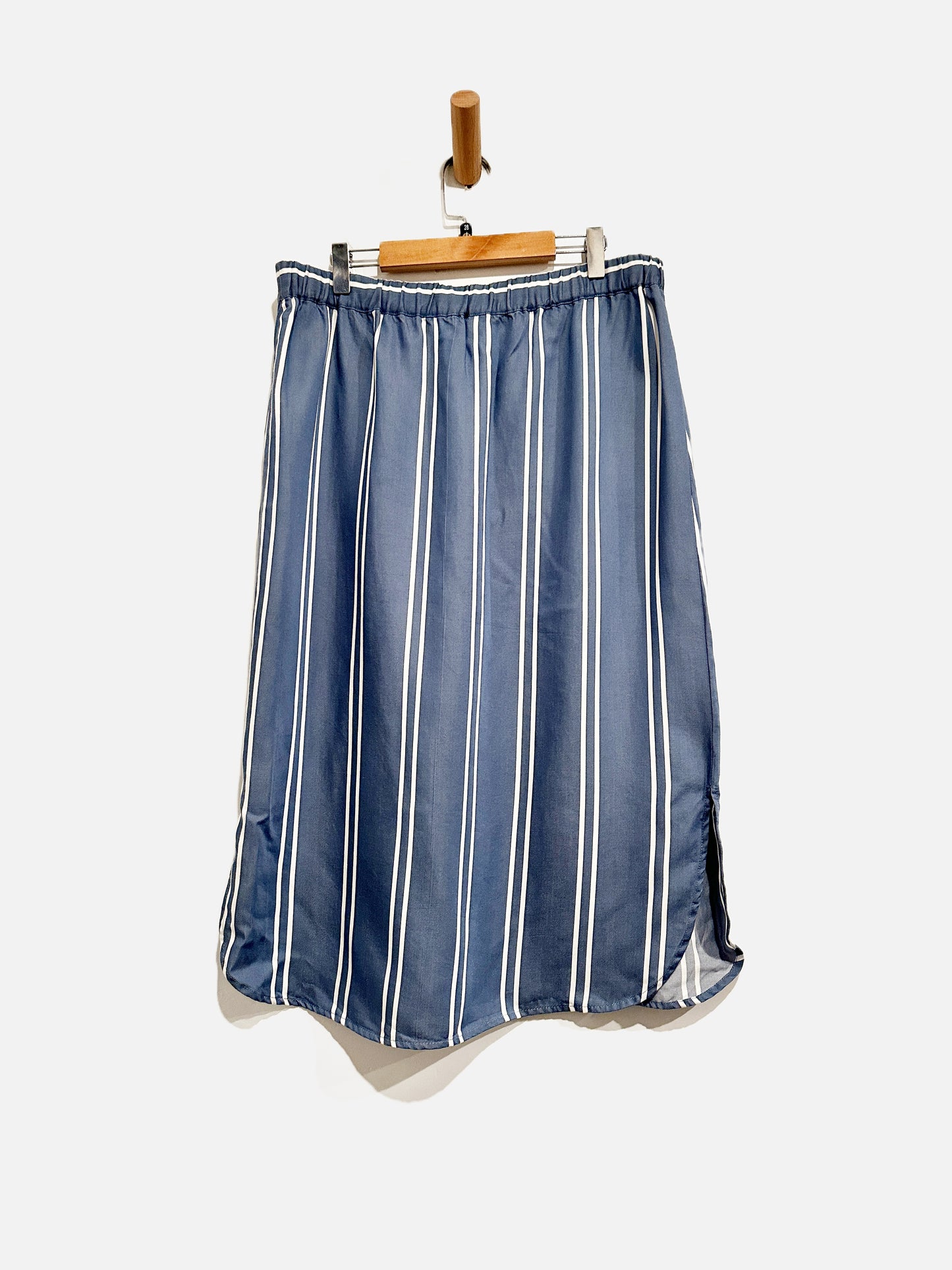 Marine Layer Blue Stripe Button Skirt - 6