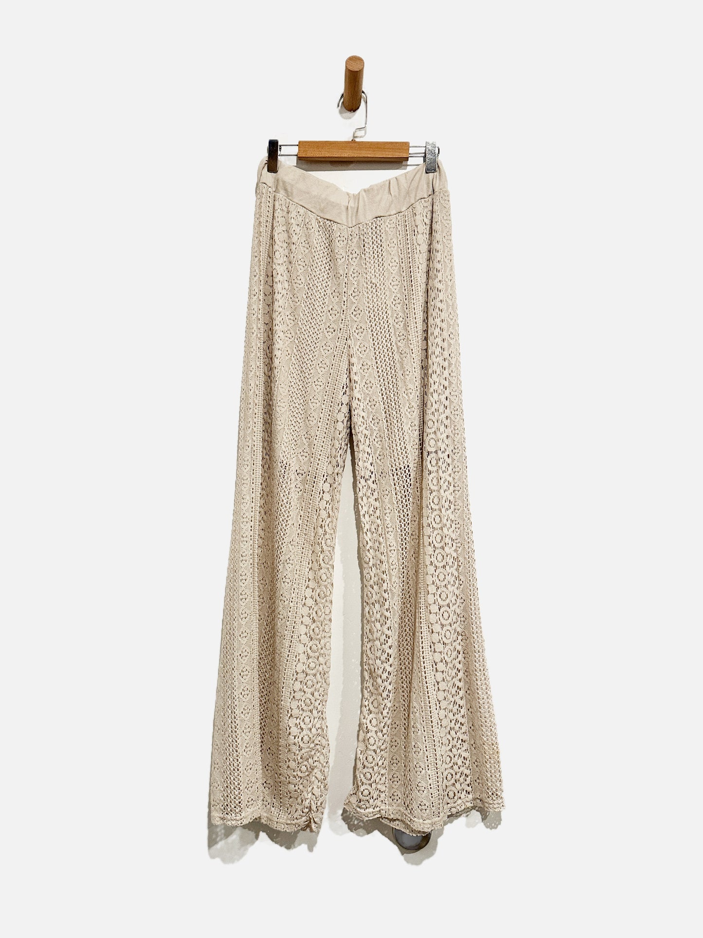 Karamel Cream Lace Pants - 0S