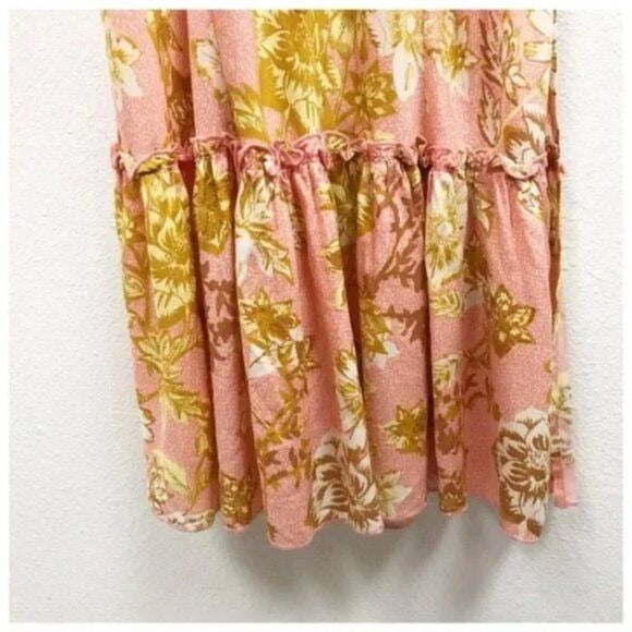 Free People Remind Me Maxi Dress in Coral Combo Size Small