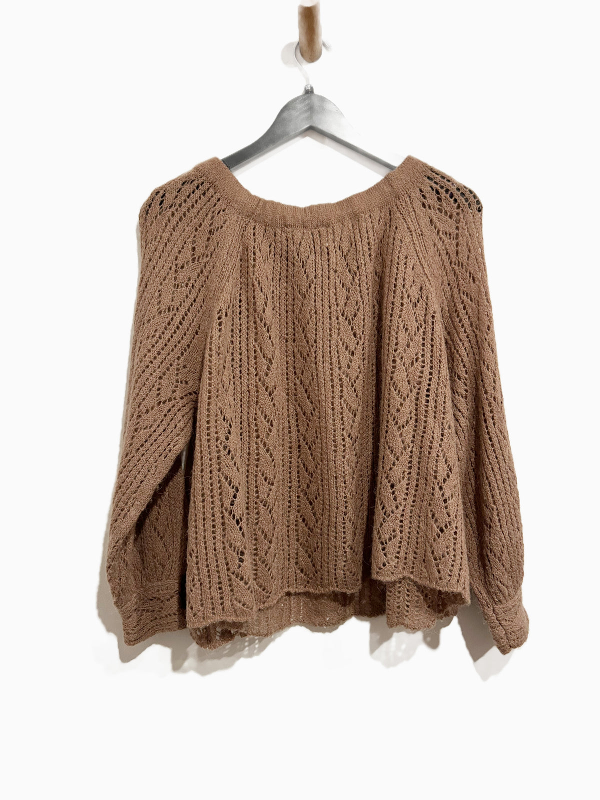 Free People Lights Will Shine Pullover Sweater in Mauve - XS