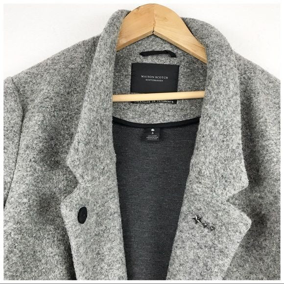 Scotch & Soda Tailored Coat in Heather Gray Size 3/Large