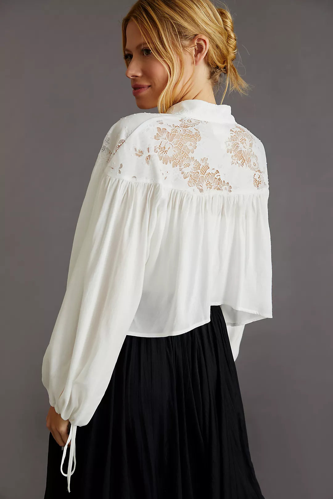 Anthropologie Maeve Cropped Lace Shrug - 0S