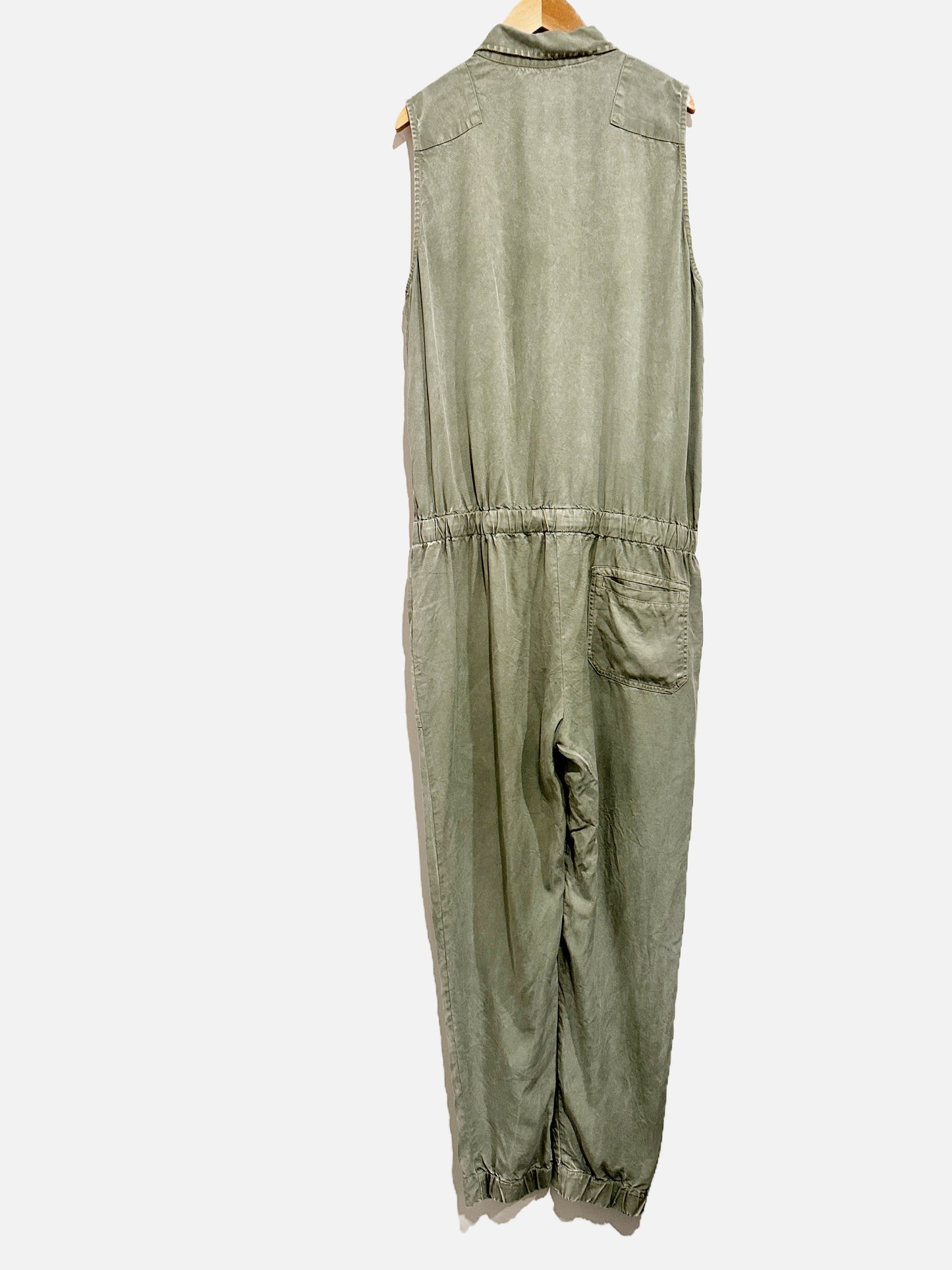 Anthropologie YFB Green Sleeveless Jumpsuit - Large