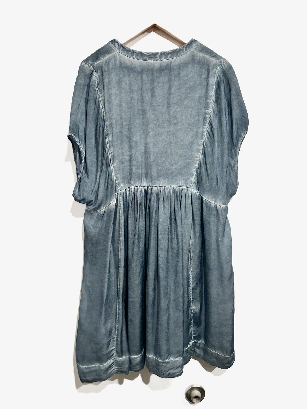 Free People Rowan Tunic Mini Dress in Slate Blue - XS