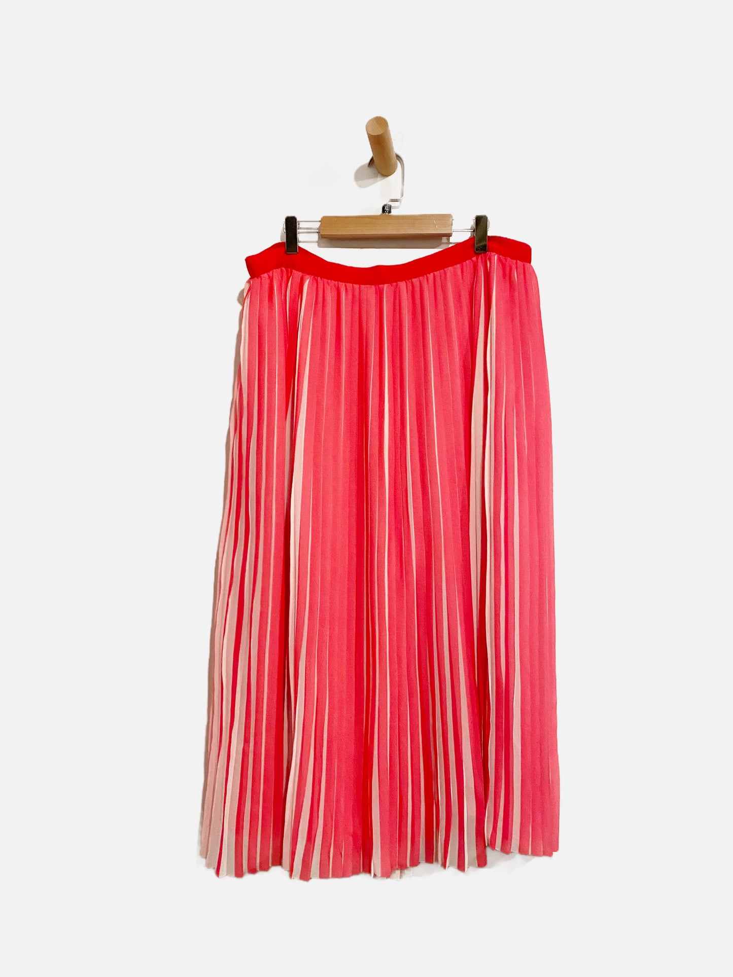 J.Crew NWT Pink/White Pleated Skirt - 14