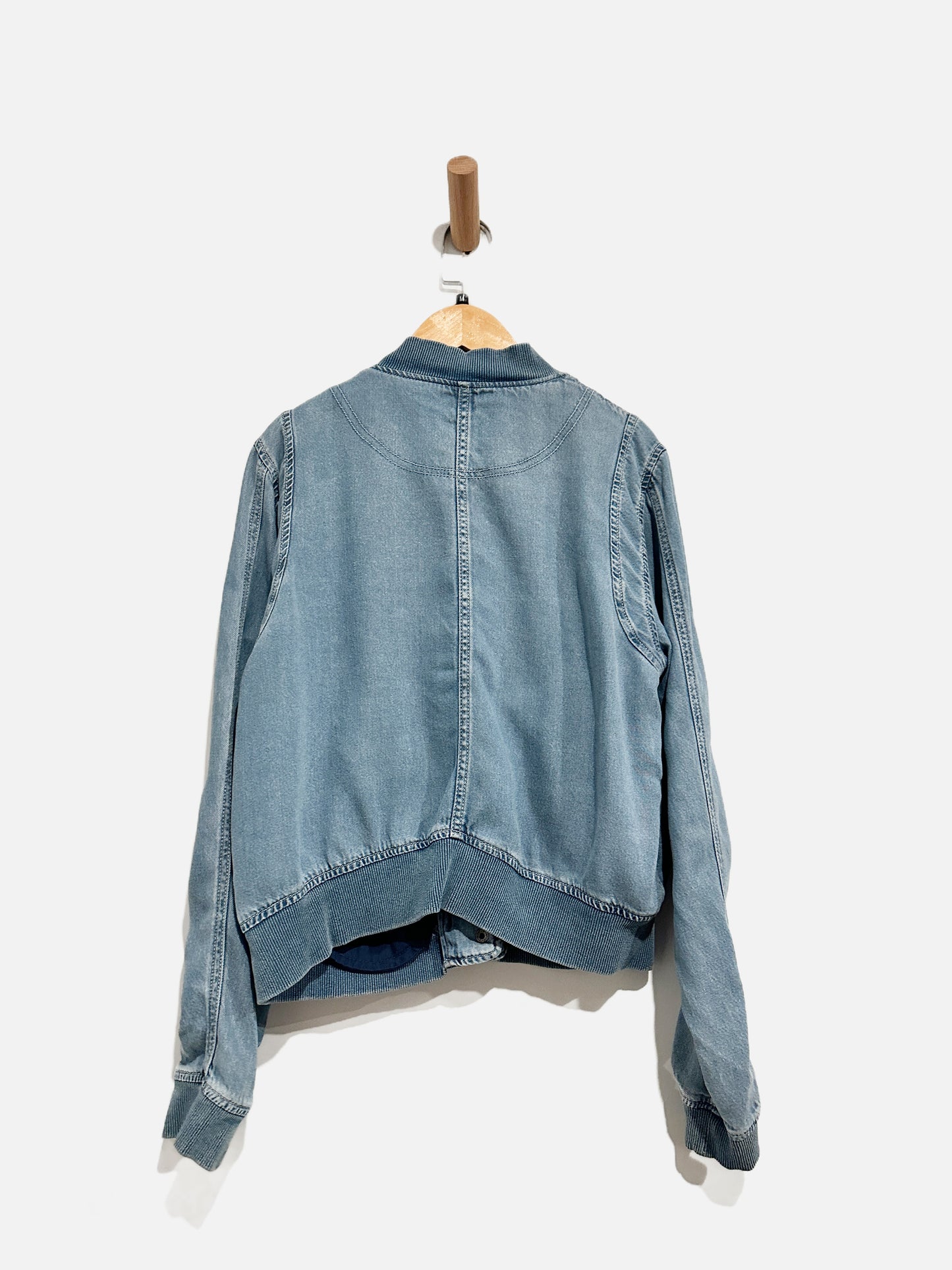 Anthropologie Chambray Bomber Jacket - Medium