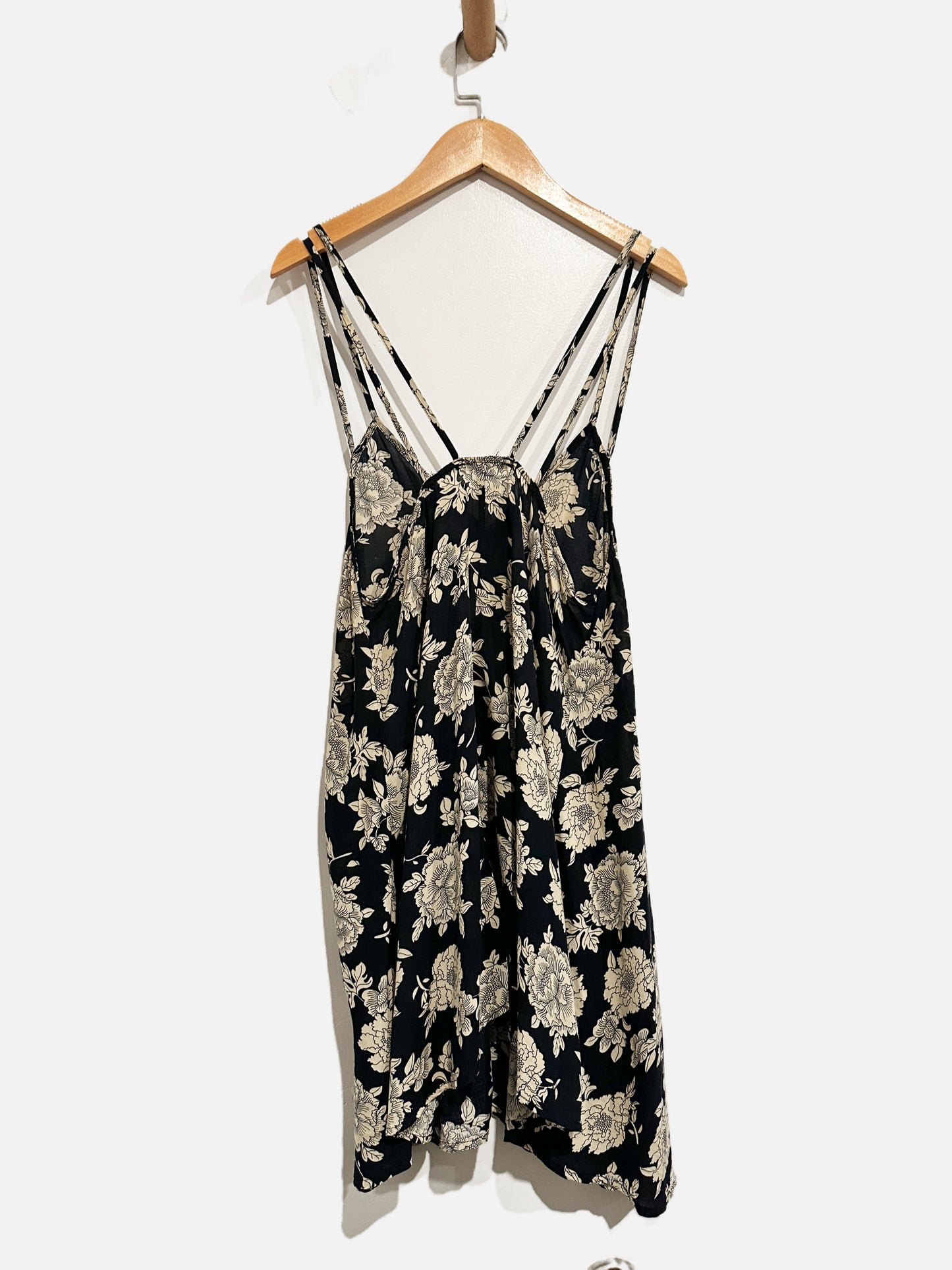 Brandy Melville Navy Floral Mini Dress - 0S