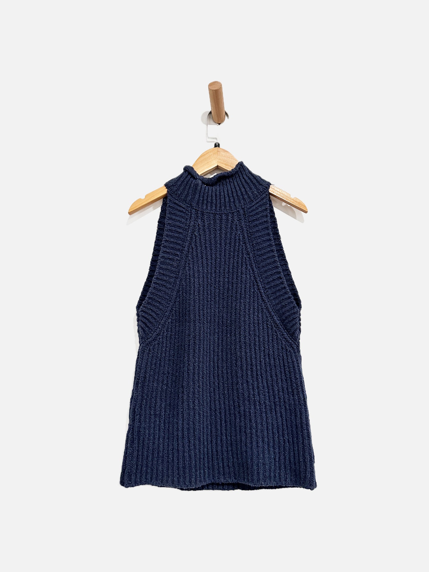 Anthropologie Navy Mock neck Tank - Small