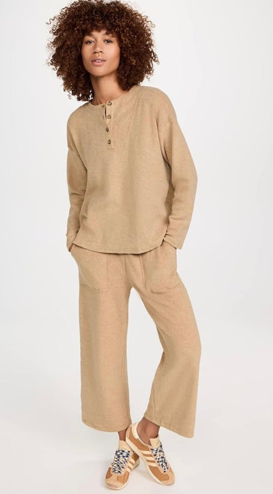 Madewell Vincent Brushed Henley- Small