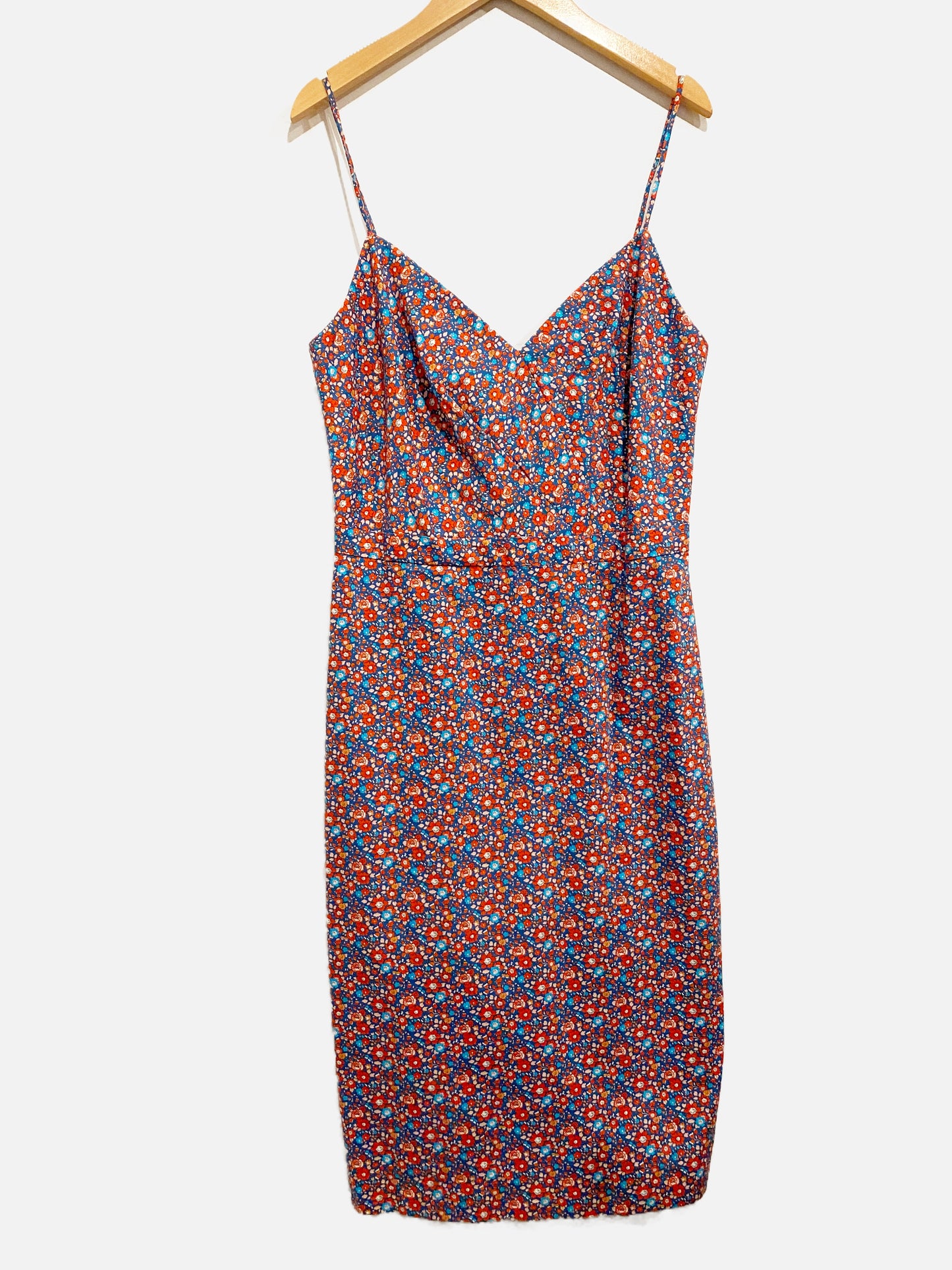 J. Crew Red Floral Midi Dress-4