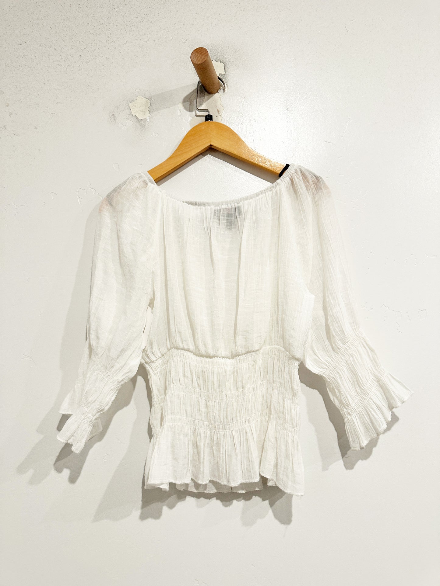 In Girl White Smocked Blouse - 14