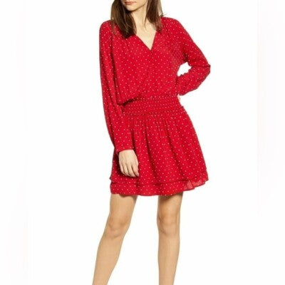 Rails Jasmine Scarlett White Mini Dots Dress - Medium