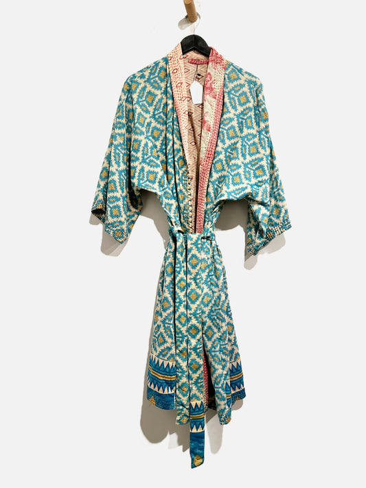 Serrv International Blue Quilted Duster - 0S