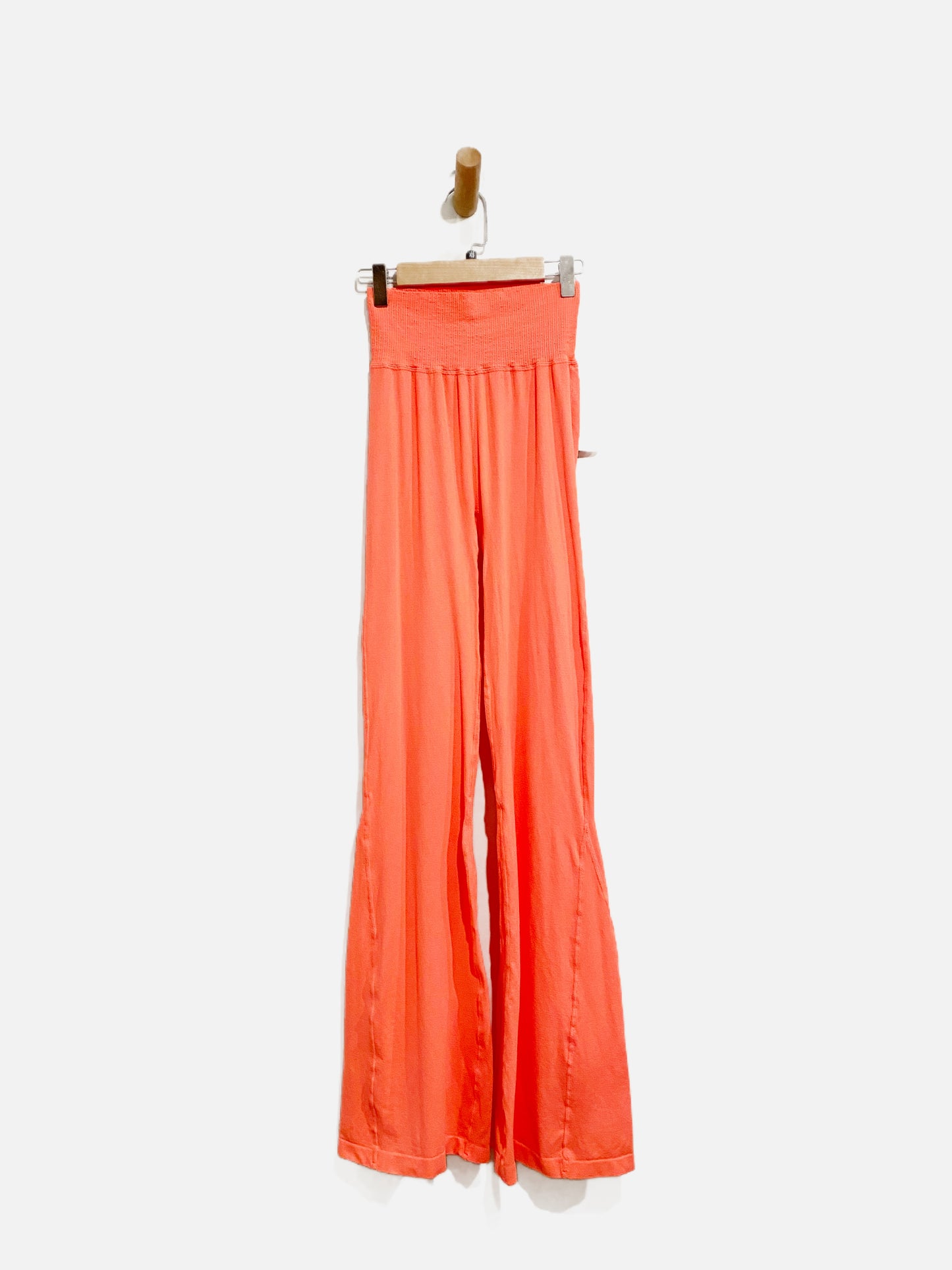 Free People Movement Good Karma Flare Pants in Coral Pink - XS/S