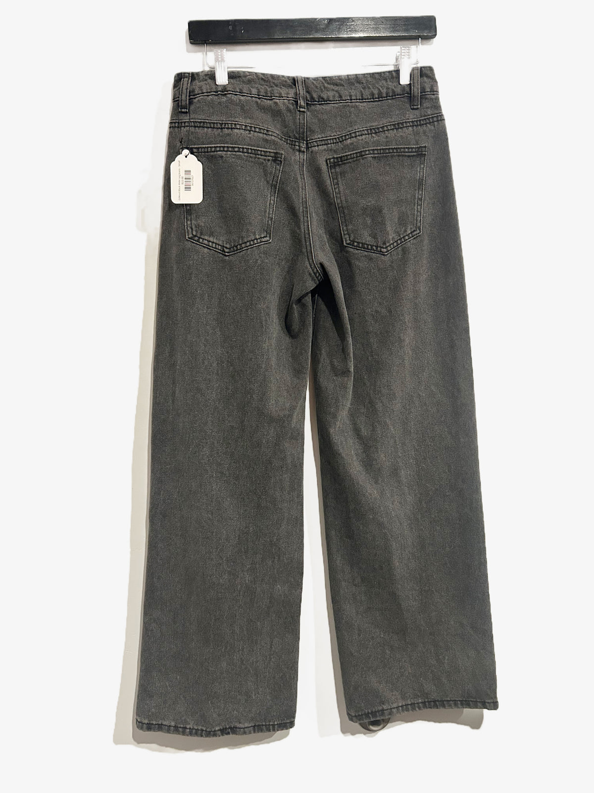 Edikted Raelynn Black Washed Low Rise Baggy Jeans - Small