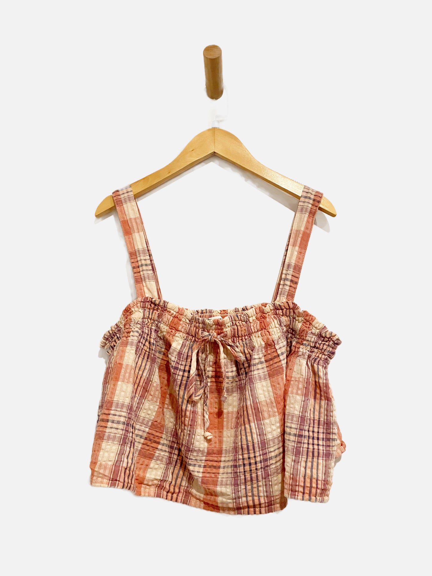 American Eagle Pink Plaid Tank - Medium