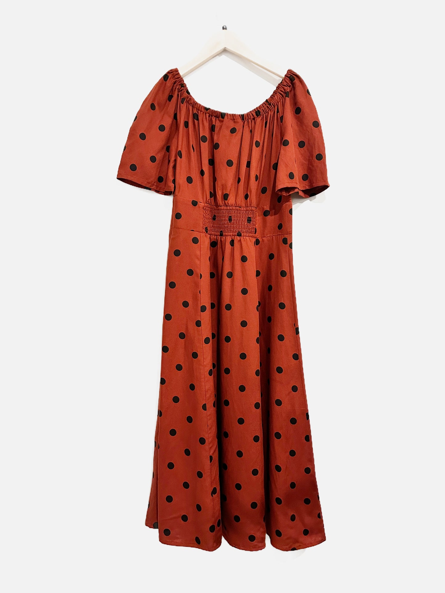Anthropologie Maeve Lucienne Polka Dot Belted Dress - 6