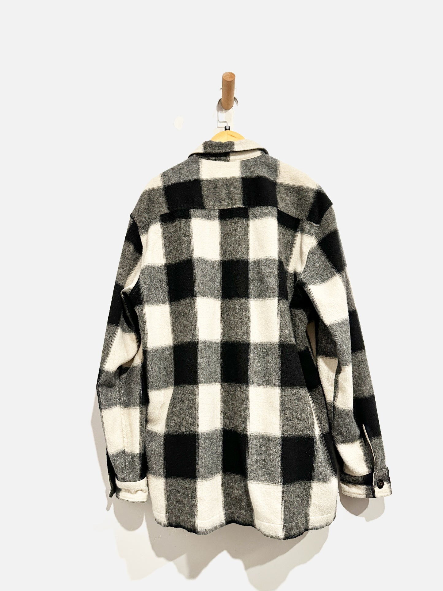 Zara Black and White Buffalo Plaid Shacket - Large