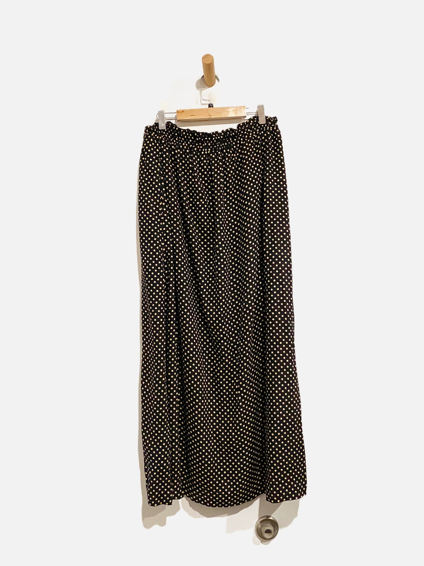 Saltwater Luxe Black and Cream Polka Skirt Set Dot M/L