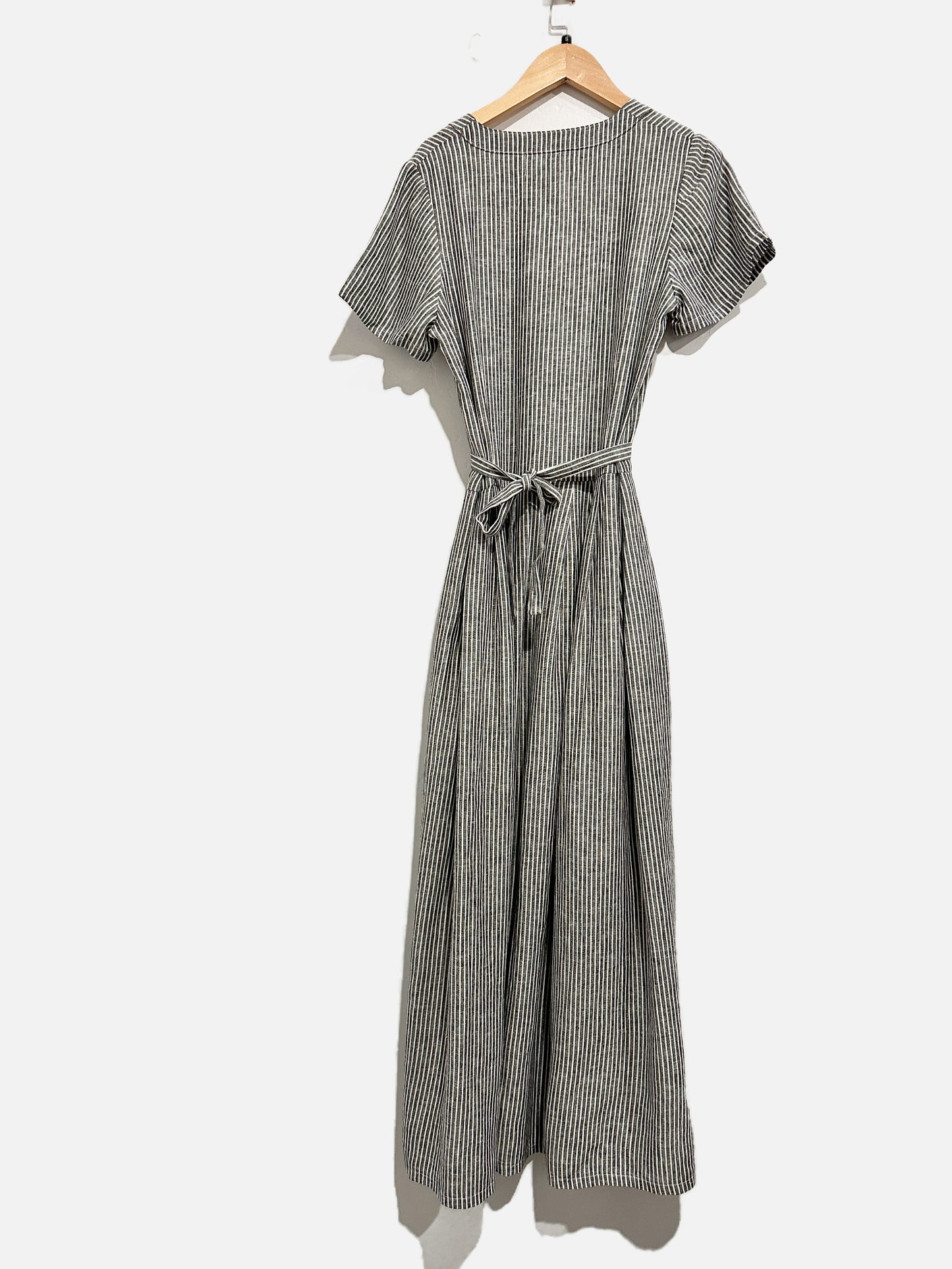Liz Alig Linen Stripe Dress - Small
