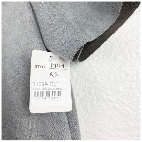 ILTM Ariana Faux Suede Dress in Gray Size XS