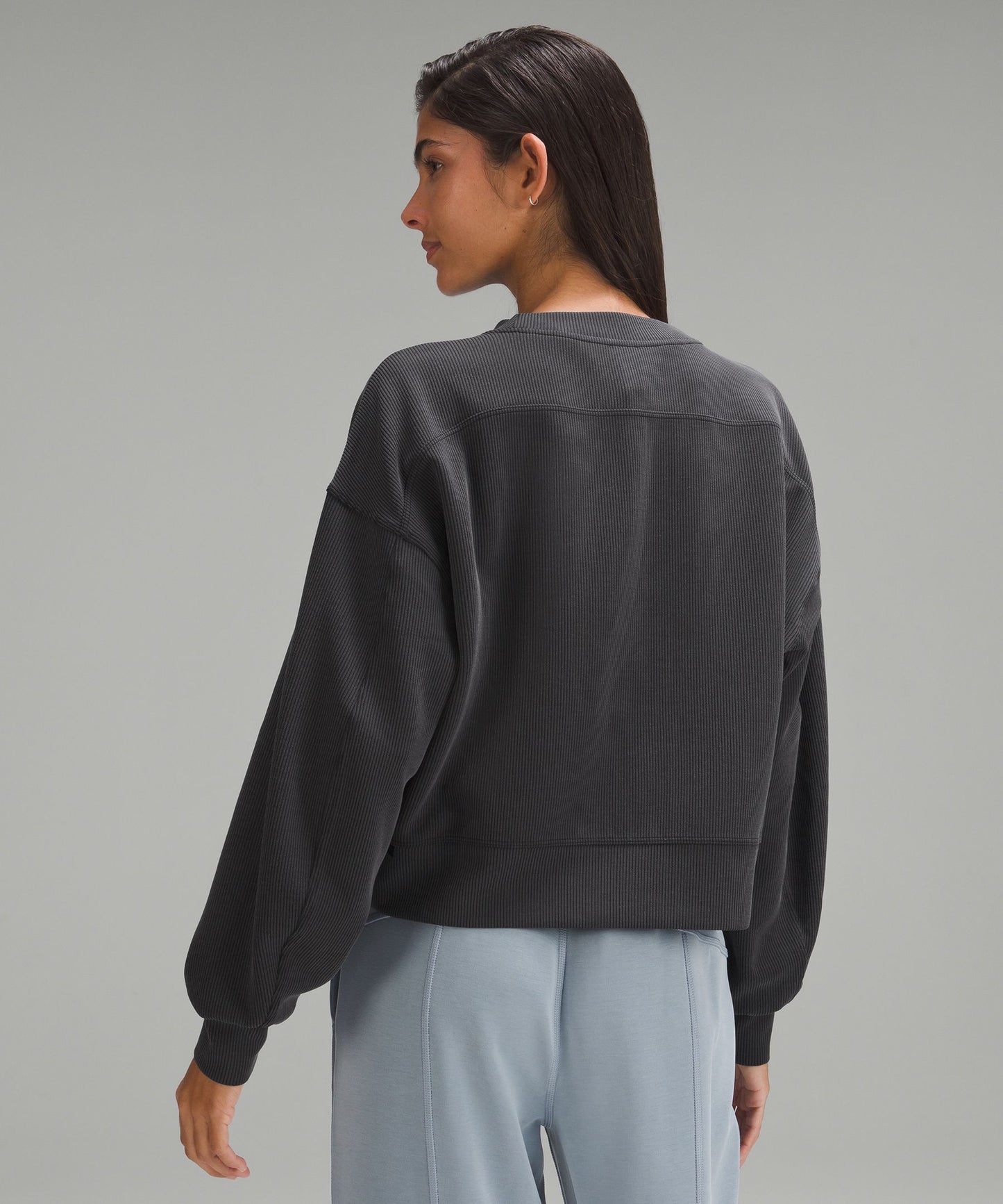 Lululemon Ribbed Softstreme Perfectly Oversized Cropped Crew - 6