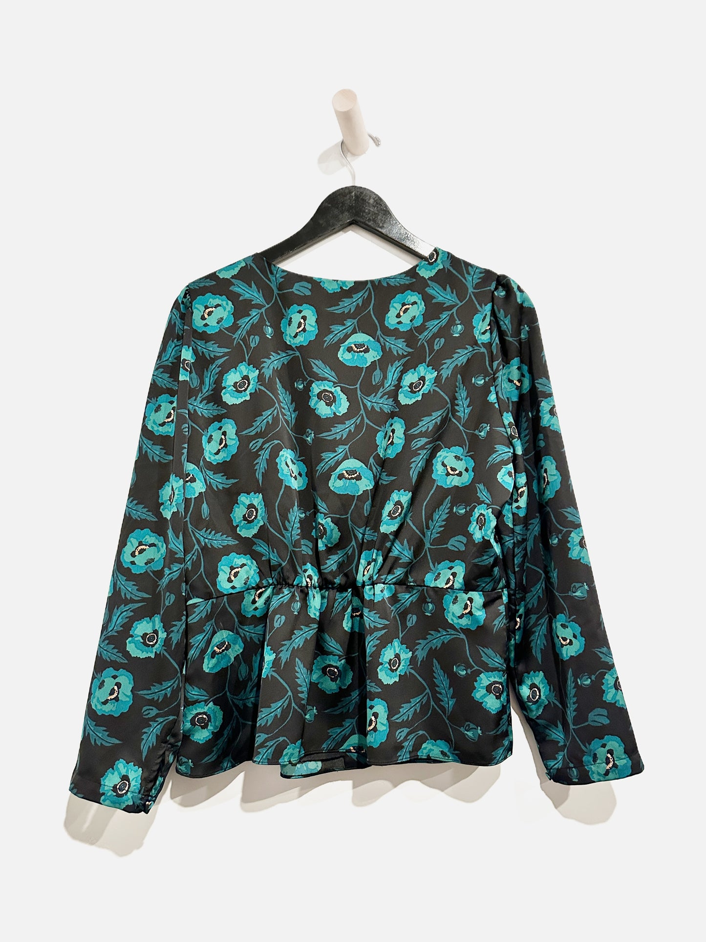 J.Crew Black Floral Blouse - 12