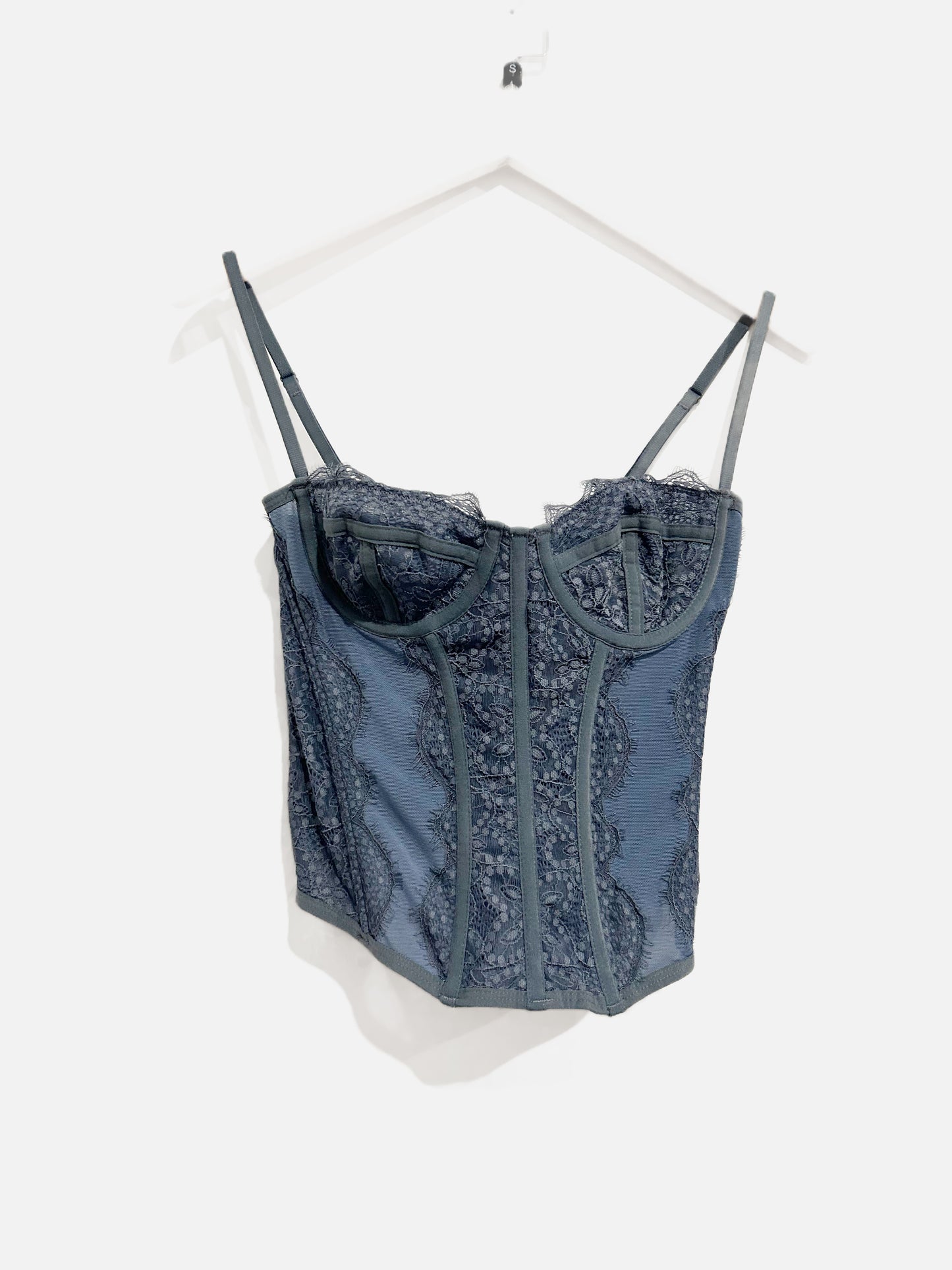UO Out From Under Blue Bustier Tank - Small