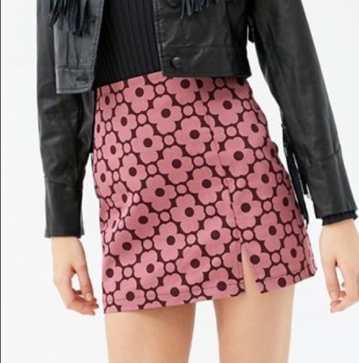 Urban Outfitters Pink Floral Mini Skirt - Large